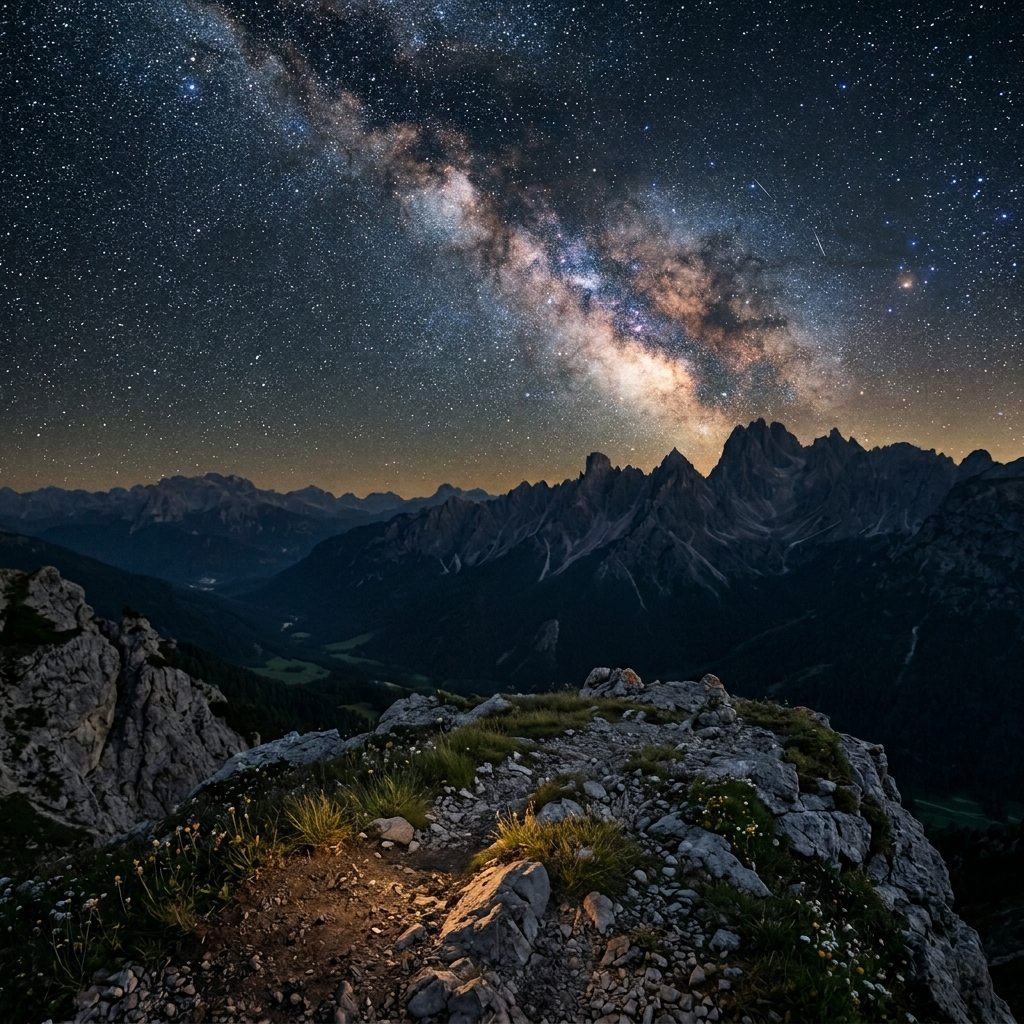 山顶的星空